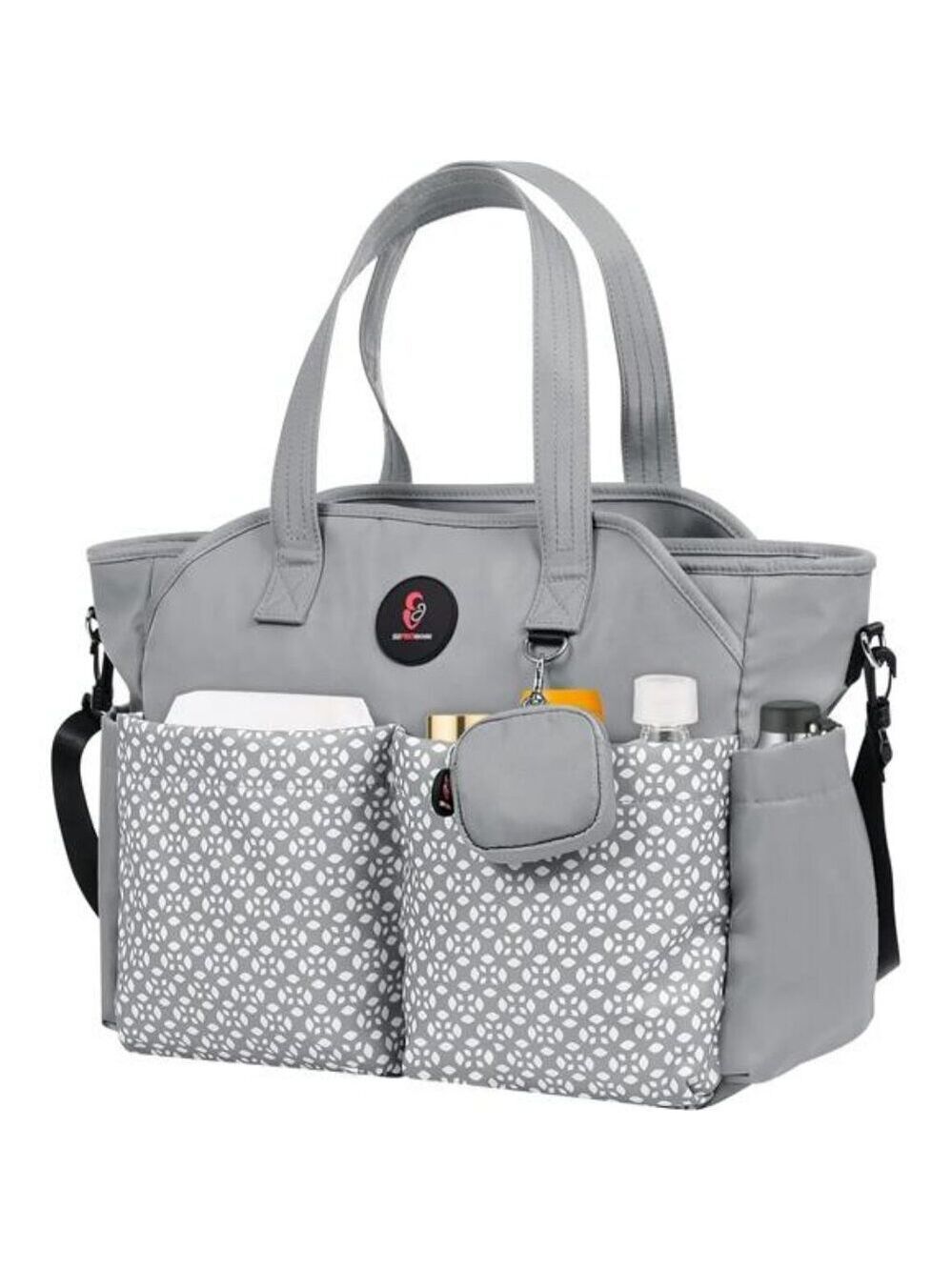 Large Diaper Tote Bag Baby Travel Shoulder Bag with Pockets for Mom Dad